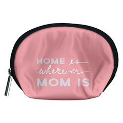 Home Love Mom Sexy Pink Accessory Pouches (medium)  by Mariart