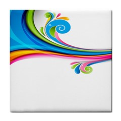 Colored Lines Rainbow Tile Coasters by Mariart