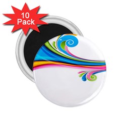 Colored Lines Rainbow 2 25  Magnets (10 Pack)  by Mariart