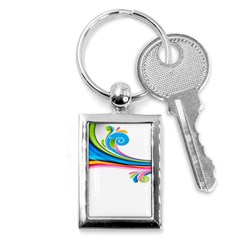 Colored Lines Rainbow Key Chains (rectangle) 