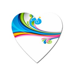 Colored Lines Rainbow Heart Magnet