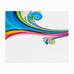 Colored Lines Rainbow Small Glasses Cloth