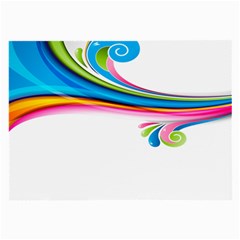 Colored Lines Rainbow Large Glasses Cloth