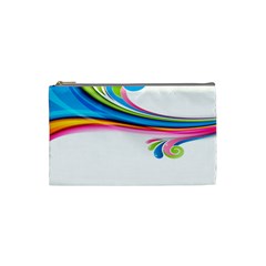 Colored Lines Rainbow Cosmetic Bag (small)  by Mariart