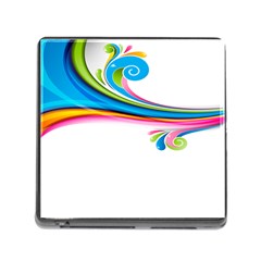 Colored Lines Rainbow Memory Card Reader (square)