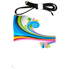 Colored Lines Rainbow Shoulder Sling Bags by Mariart