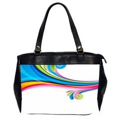 Colored Lines Rainbow Office Handbags (2 Sides) 