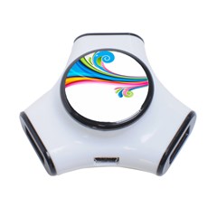 Colored Lines Rainbow 3-port Usb Hub