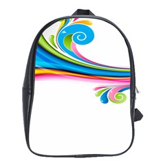 Colored Lines Rainbow School Bags (xl)  by Mariart