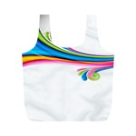 Colored Lines Rainbow Full Print Recycle Bags (M)  Front