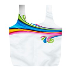 Colored Lines Rainbow Full Print Recycle Bags (l) 