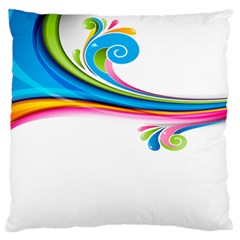 Colored Lines Rainbow Large Flano Cushion Case (one Side) by Mariart