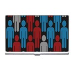 Human Man People Red Blue Grey Black Business Card Holders Front