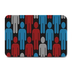 Human Man People Red Blue Grey Black Plate Mats by Mariart