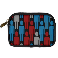 Human Man People Red Blue Grey Black Digital Camera Cases