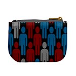 Human Man People Red Blue Grey Black Mini Coin Purses Back