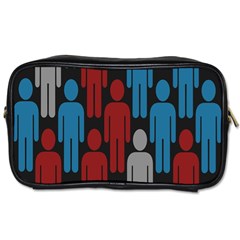 Human Man People Red Blue Grey Black Toiletries Bags by Mariart