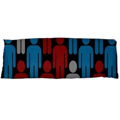 Human Man People Red Blue Grey Black Body Pillow Case (dakimakura) by Mariart