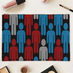 Human Man People Red Blue Grey Black Cosmetic Bag (xxl)  by Mariart