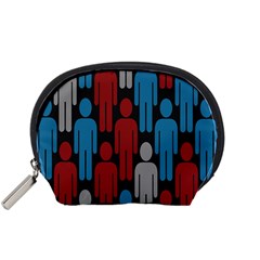 Human Man People Red Blue Grey Black Accessory Pouches (small)  by Mariart