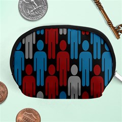 Human Man People Red Blue Grey Black Accessory Pouches (medium)  by Mariart