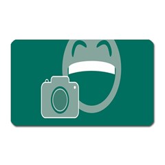 Laughs Funny Photo Contest Smile Face Mask Magnet (rectangular) by Mariart