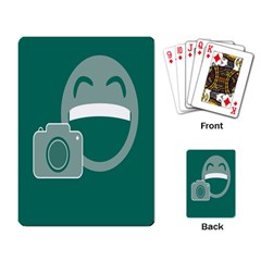 Laughs Funny Photo Contest Smile Face Mask Playing Card by Mariart