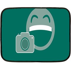 Laughs Funny Photo Contest Smile Face Mask Fleece Blanket (mini) by Mariart