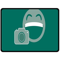 Laughs Funny Photo Contest Smile Face Mask Fleece Blanket (large)  by Mariart