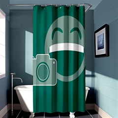 Laughs Funny Photo Contest Smile Face Mask Shower Curtain 36  X 72  (stall)  by Mariart