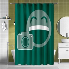 Laughs Funny Photo Contest Smile Face Mask Shower Curtain 48  X 72  (small)  by Mariart