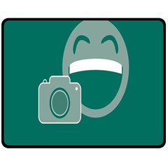 Laughs Funny Photo Contest Smile Face Mask Double Sided Fleece Blanket (medium)  by Mariart