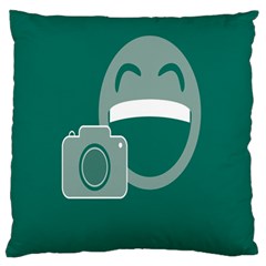 Laughs Funny Photo Contest Smile Face Mask Large Flano Cushion Case (one Side) by Mariart