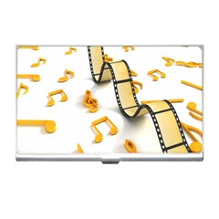 Isolated Three Dimensional Negative Roll Musical Notes Movie Business Card Holders by Mariart