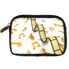 Isolated Three Dimensional Negative Roll Musical Notes Movie Digital Camera Cases