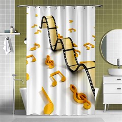 Isolated Three Dimensional Negative Roll Musical Notes Movie Shower Curtain 48  X 72  (small)  by Mariart