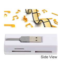 Isolated Three Dimensional Negative Roll Musical Notes Movie Memory Card Reader (stick)  by Mariart