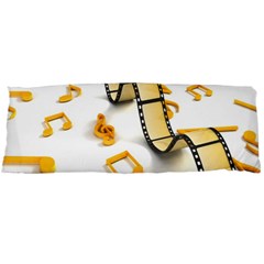 Isolated Three Dimensional Negative Roll Musical Notes Movie Body Pillow Case (dakimakura) by Mariart