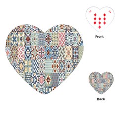 Deco Heritage Mix Playing Cards (heart)  by Mariart