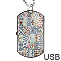 Deco Heritage Mix Dog Tag Usb Flash (one Side)