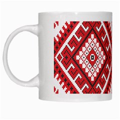 Fabric Aztec White Mugs by Mariart