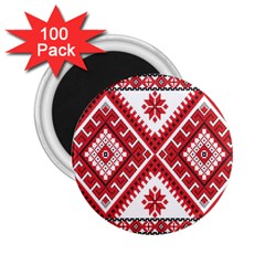 Fabric Aztec 2 25  Magnets (100 Pack)  by Mariart