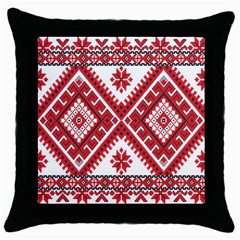 Fabric Aztec Throw Pillow Case (black) by Mariart