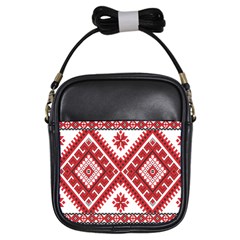 Fabric Aztec Girls Sling Bags by Mariart