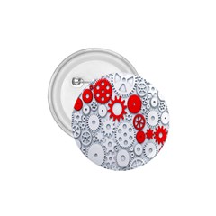 Iron Chain White Red 1 75  Buttons by Mariart