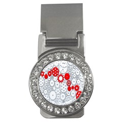 Iron Chain White Red Money Clips (cz)  by Mariart