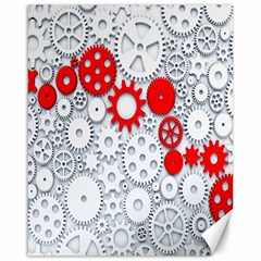 Iron Chain White Red Canvas 16  X 20  