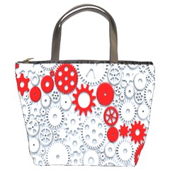 Iron Chain White Red Bucket Bags by Mariart