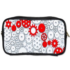 Iron Chain White Red Toiletries Bags 2-side