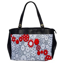 Iron Chain White Red Office Handbags by Mariart